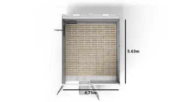 16 CHEP-Pallets in a 2-bay 20ft Arctic SuperStore