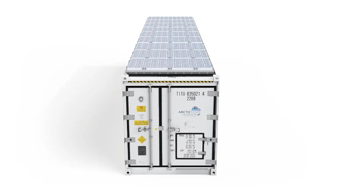 40ft ArcticStore Horizon with Solar Panels Top View