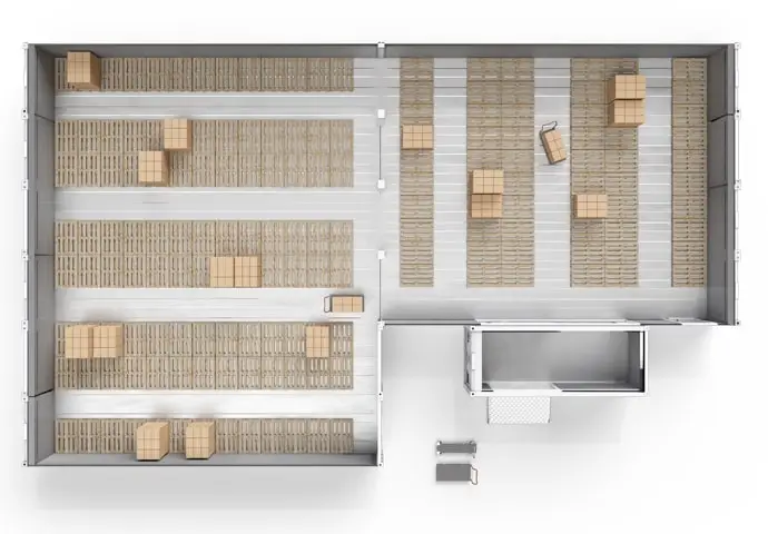 Arctic SuperStore with pallets and connector room