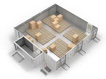 Arctic SuperStore with pallets and connector room