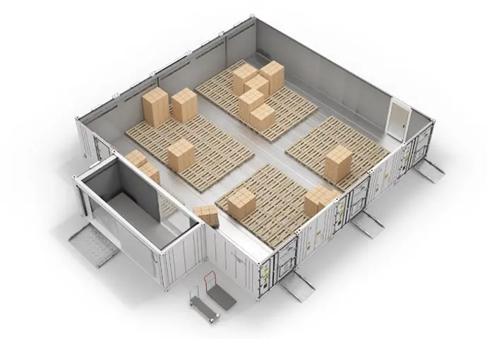 Arctic SuperStore with pallets and connector room