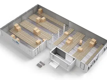 Arctic SuperStore with pallets and connector room